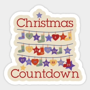 Christmas Seasons - Pretty Countdown Calendar 3 Sticker